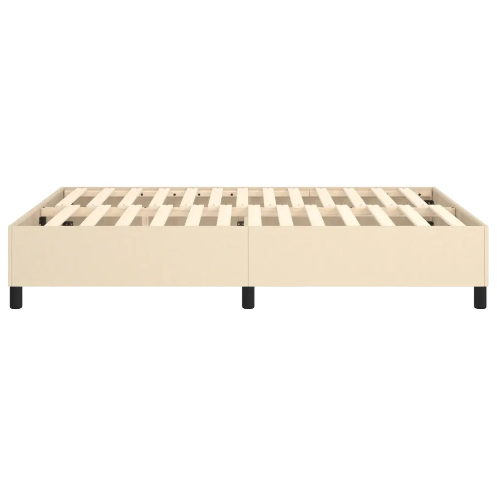 Struttura Letto a Rete a Molle-Giroletto Crema 140x190 cm in Tessuto 185278
