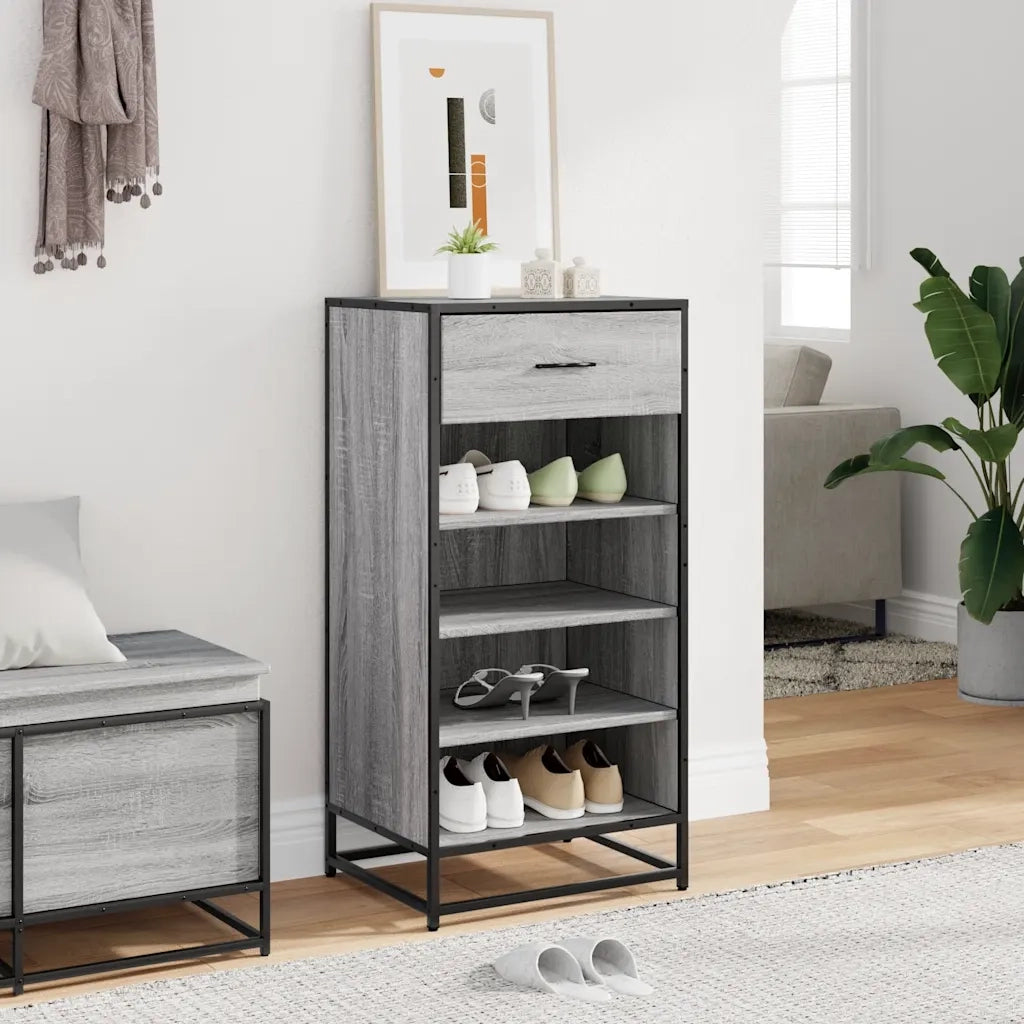 Scarpiera | Mobile per scarpe Grigio Sonoma 48x38x97,5 cm in Legno Multistrato