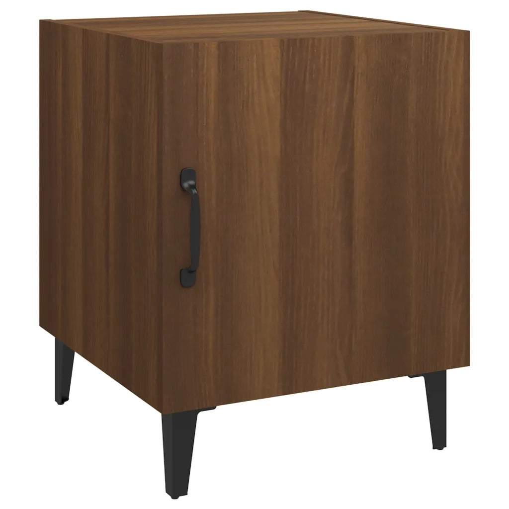 Comodini 2 pz Rovere Marrone in Legno Multistrato 817320