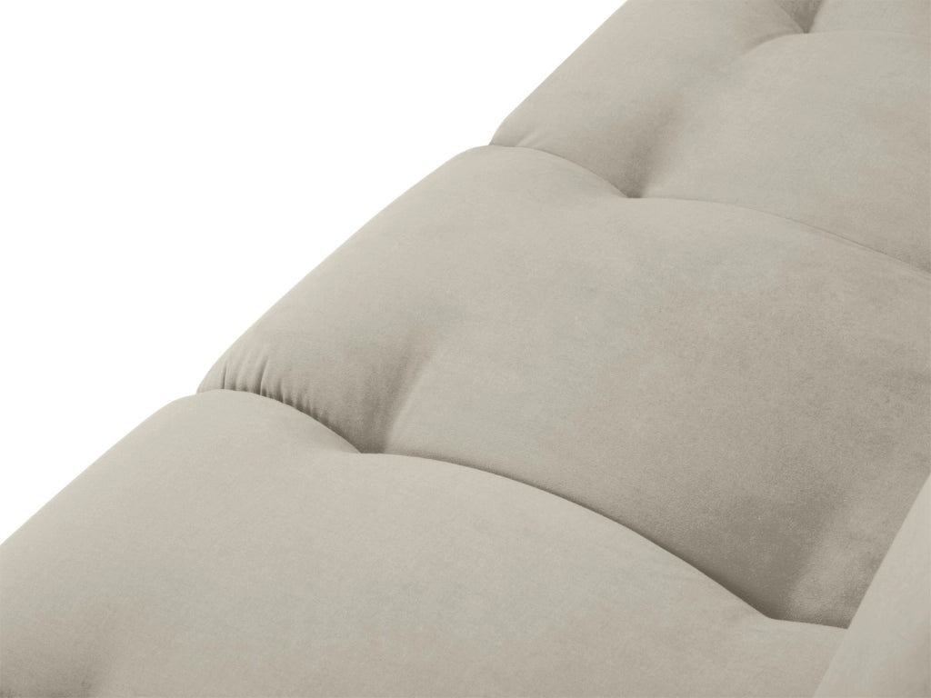 Cosmopolitan Design - Chaise longue destra "Hastings" 2 posti in velluto beige 