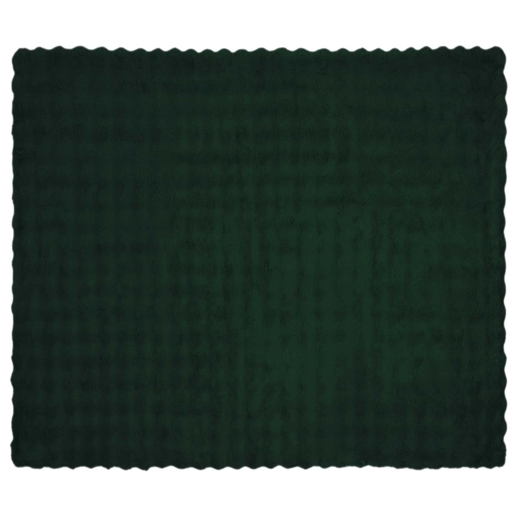 Coperta antiscivolo in sintetica di coniglio Olite Verde Scuro