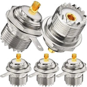 Connessione bulkhead femmina PL259 rettilinea 5 pezzi - copertura manubrio UHF clip adapter laser per cavi coassiali