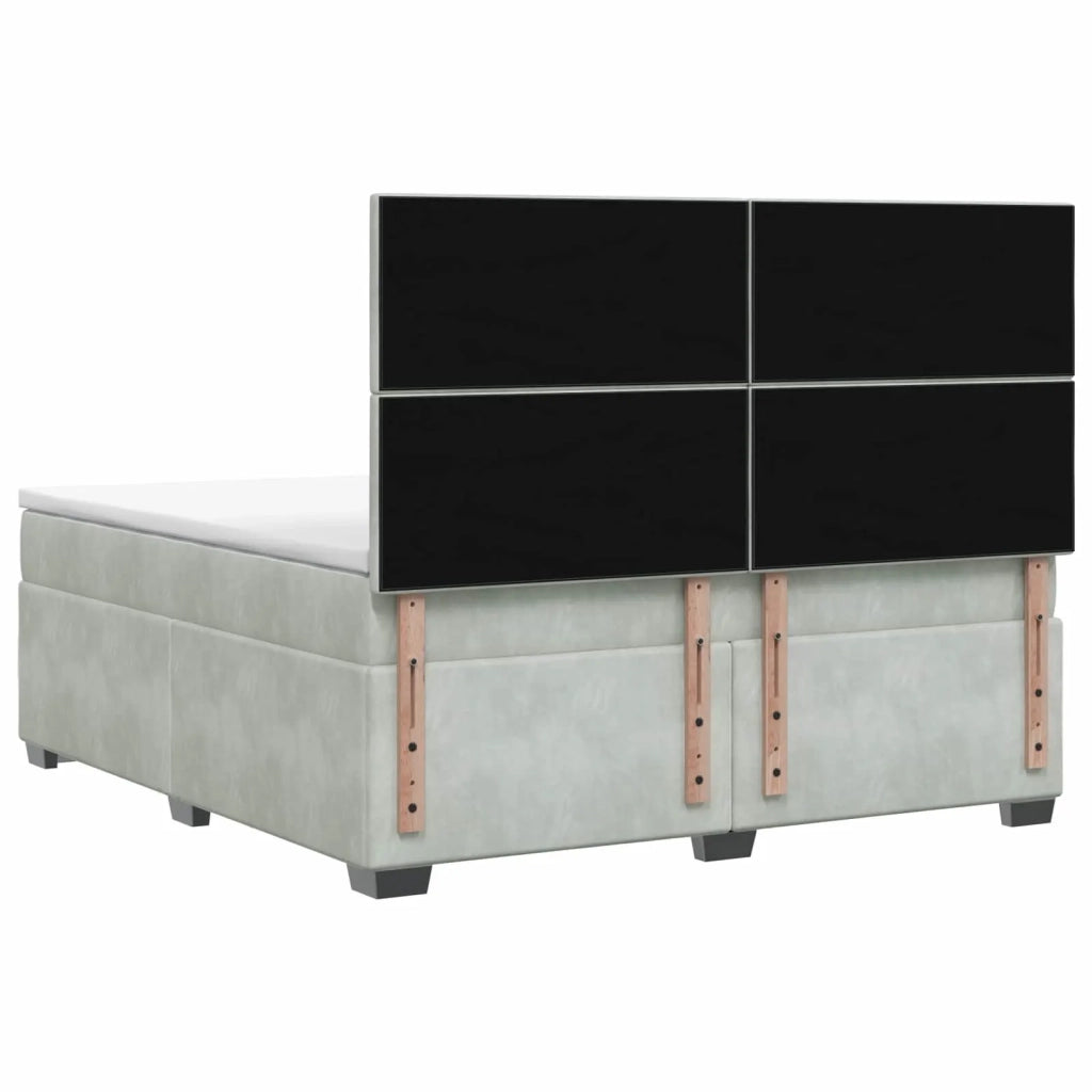 Letto box spring con materasso Grigio Chiaro 160 x 200 cm 3455132
