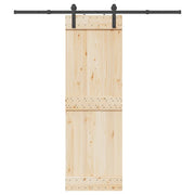 Kit di Binari per Porte Scorrevoli 200 cm Acciaio Nero 4009713