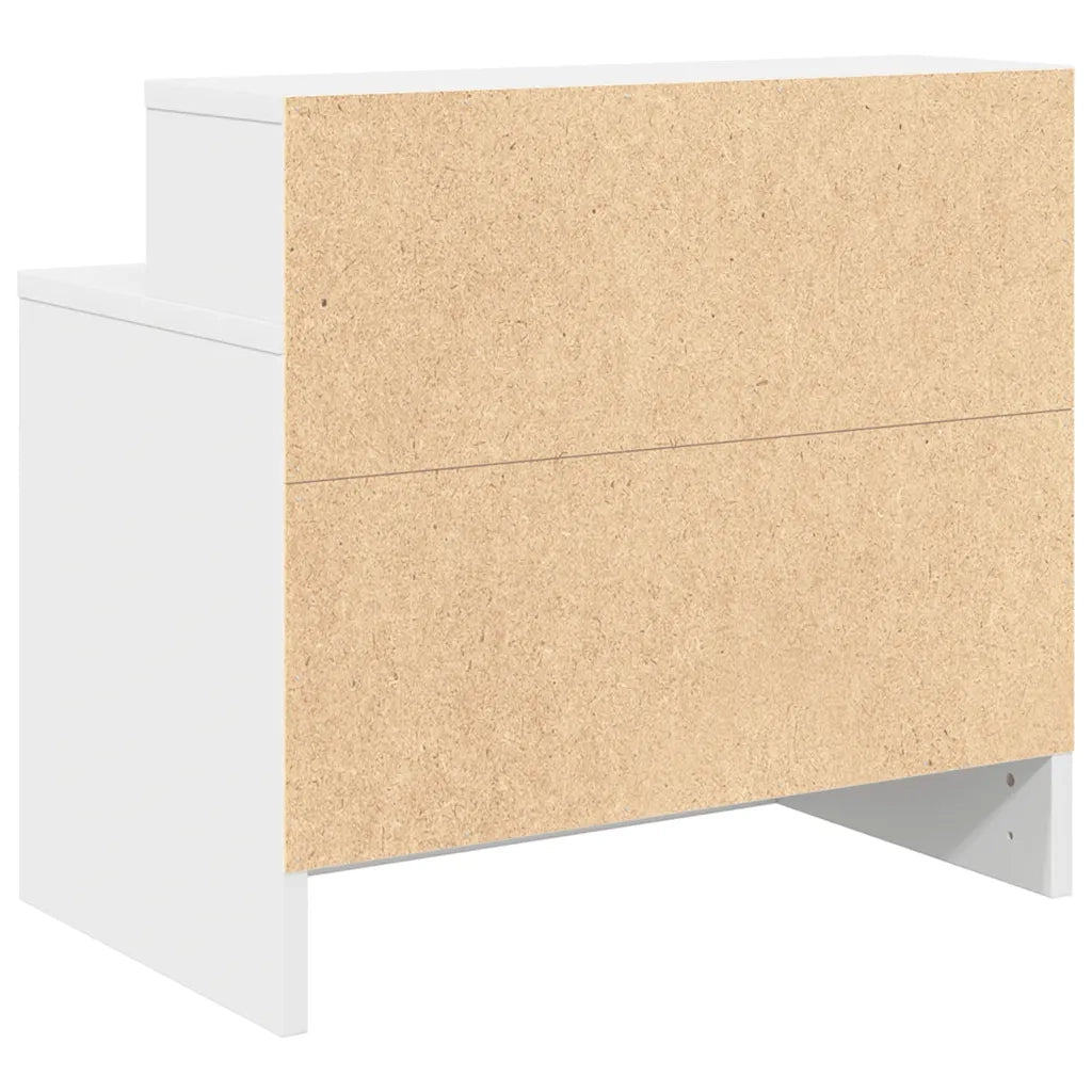 Comodini con Cassetto 2 pz Bianco 51x31x47 cm 858669