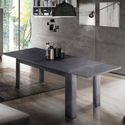 Tavolo per sala da pranzo Agenore, Made in Italy, Tavolo moderno con allunghe, Consolle allungabile, cm 160/210x90h75, Grigio Ardesia