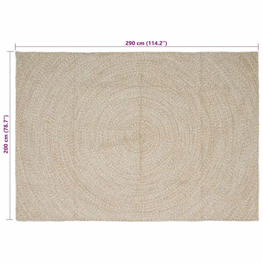 Tappeti per area Naturale e Bianco 200 x 290 cm Juta 42010609