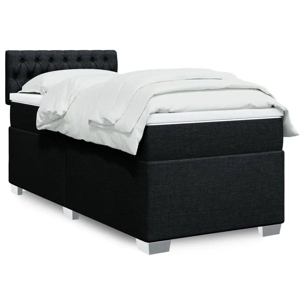 Giroletto a Molle con Materasso Nero 90x190 cm in Tessuto 3285752