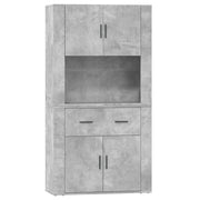 Credenza-Buffet-Armadio da cucina Grigio Cemento in Legno Multistrato