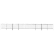 Recinzione da Giardino con Parte Superiore ad Anello in Acciaio 1506x150 cm Nero 277682