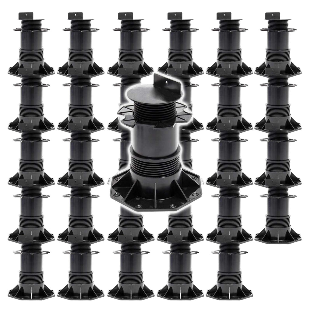 Set 30 supporti per pavimenti galleggianti Altezza regolabile 140-210mm Max 2700 kg Piedini per decking
