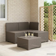 Divano da Giardino a 3 Posti in Aspetto Rattan PP Grigio Chiaro 8011887
