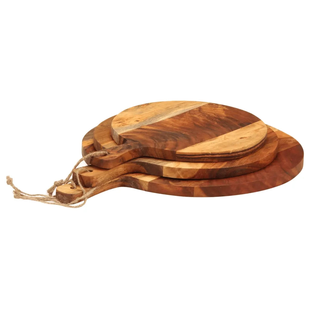 vidaXL Tagliere 3pz in Legno Massello di Acacia