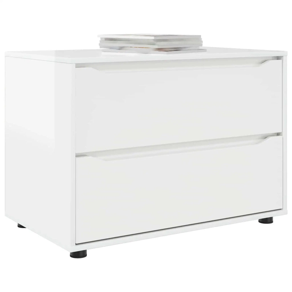 Armadio Bianco Lucido 80 x 48 x 57 cm Legno multistrato 888821