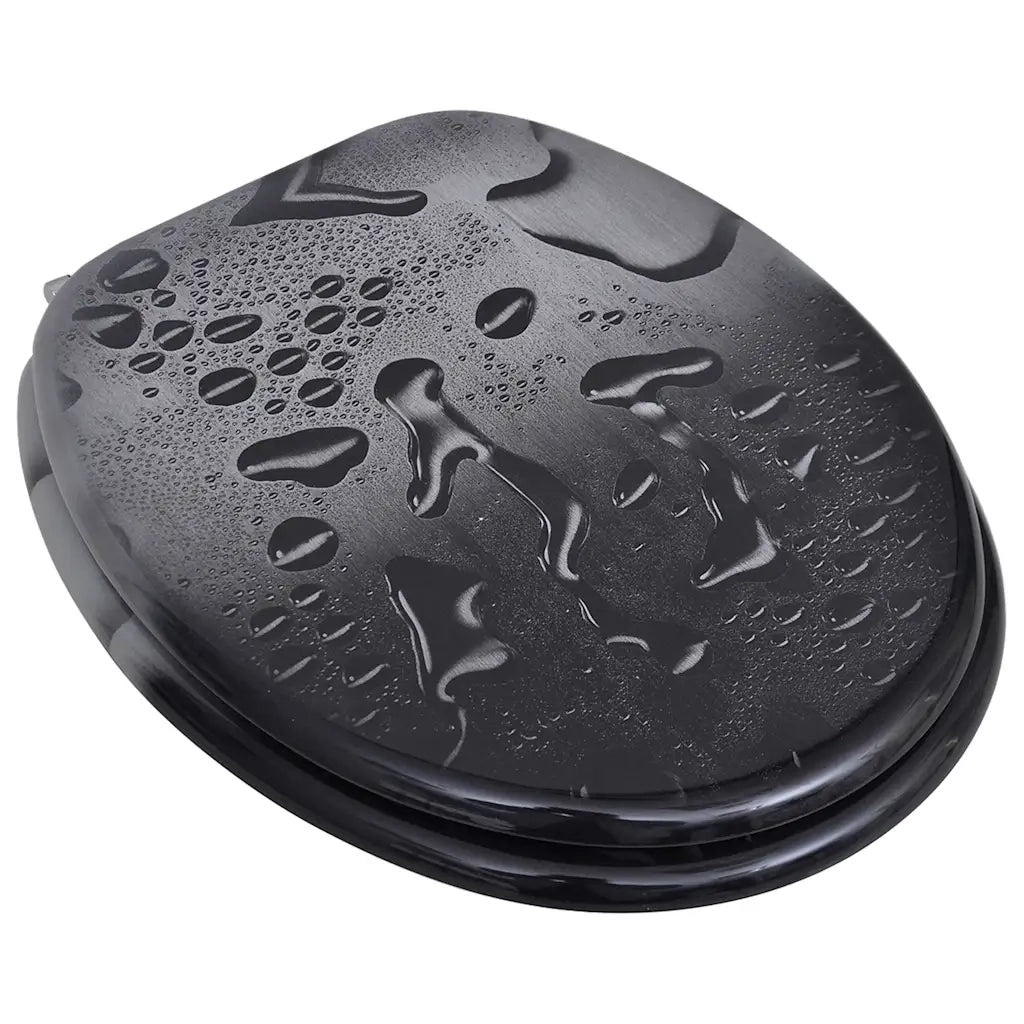 Coperchio da Toilette in MDF con Modello Gocce d'Acqua CFW1685164