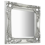 Specchio da Parete | Specchio decorativo Stile Barocco 40x40 cm Argento