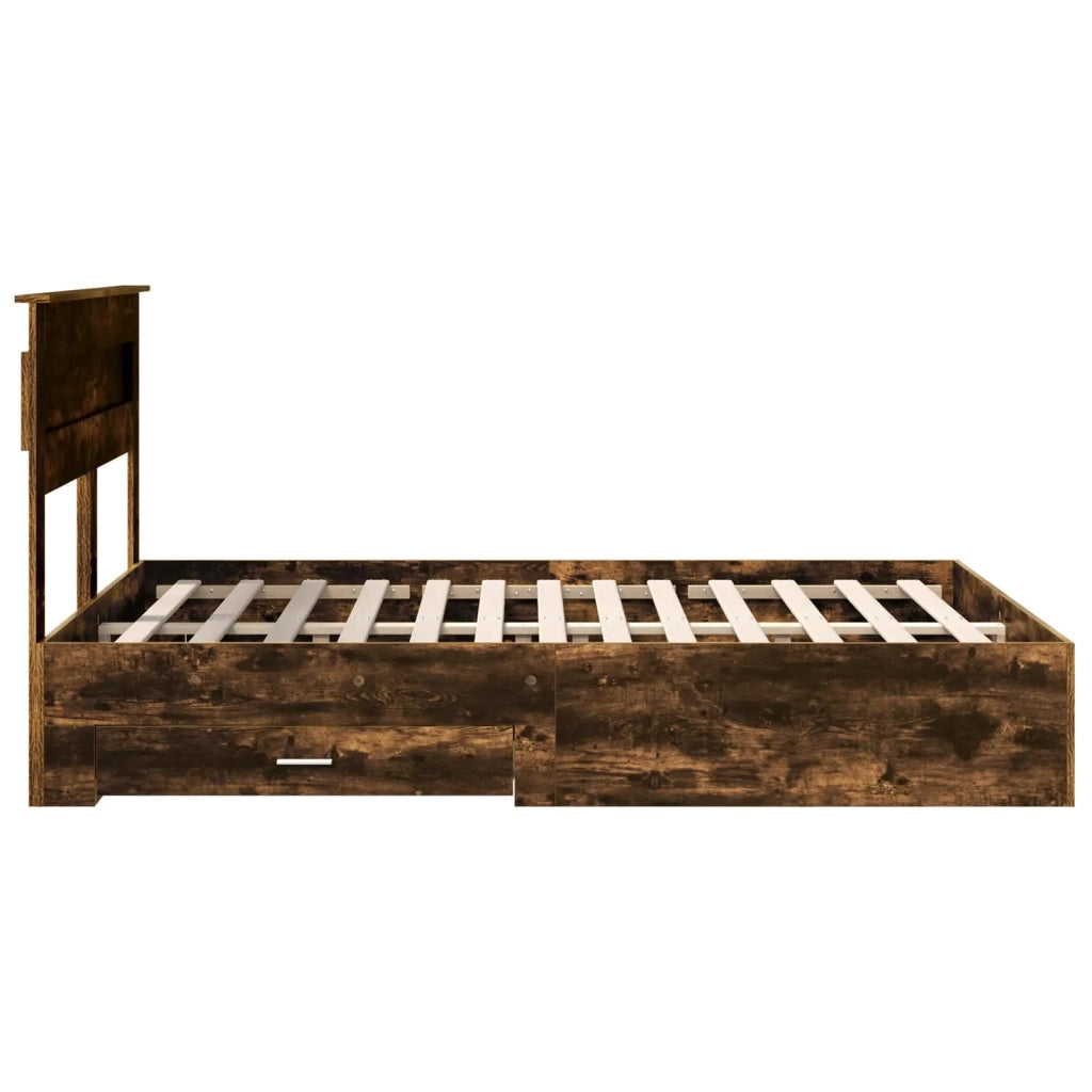 Struttura del letto Rovere fumé 140 x 190 cm Legno multistrato 3409983