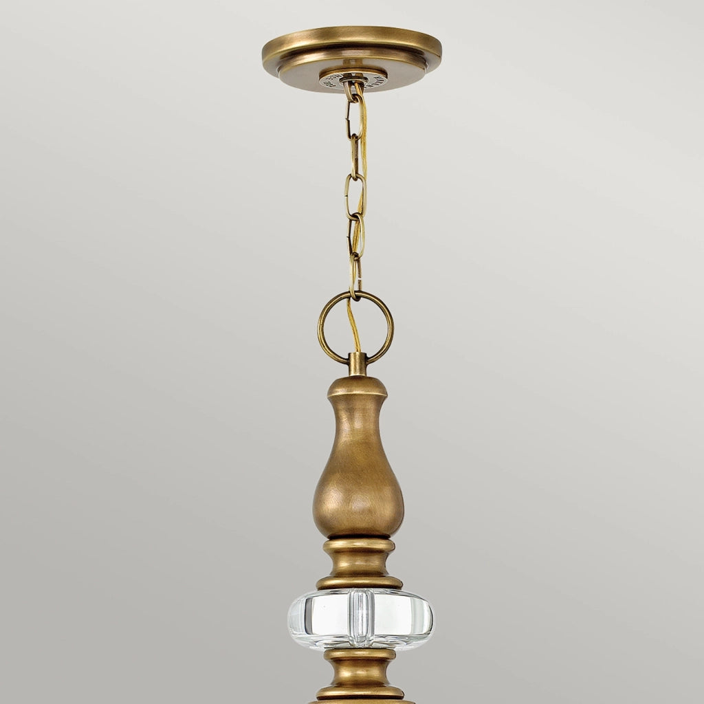 Lampadario Contemporaneo Wexley Acciaio Ottone Antico 5 Luci E14