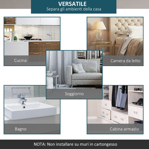 Binario per Porte Scorrevoli con Kit di Accessori in Acciaio Nero 100 cm sm 180mm