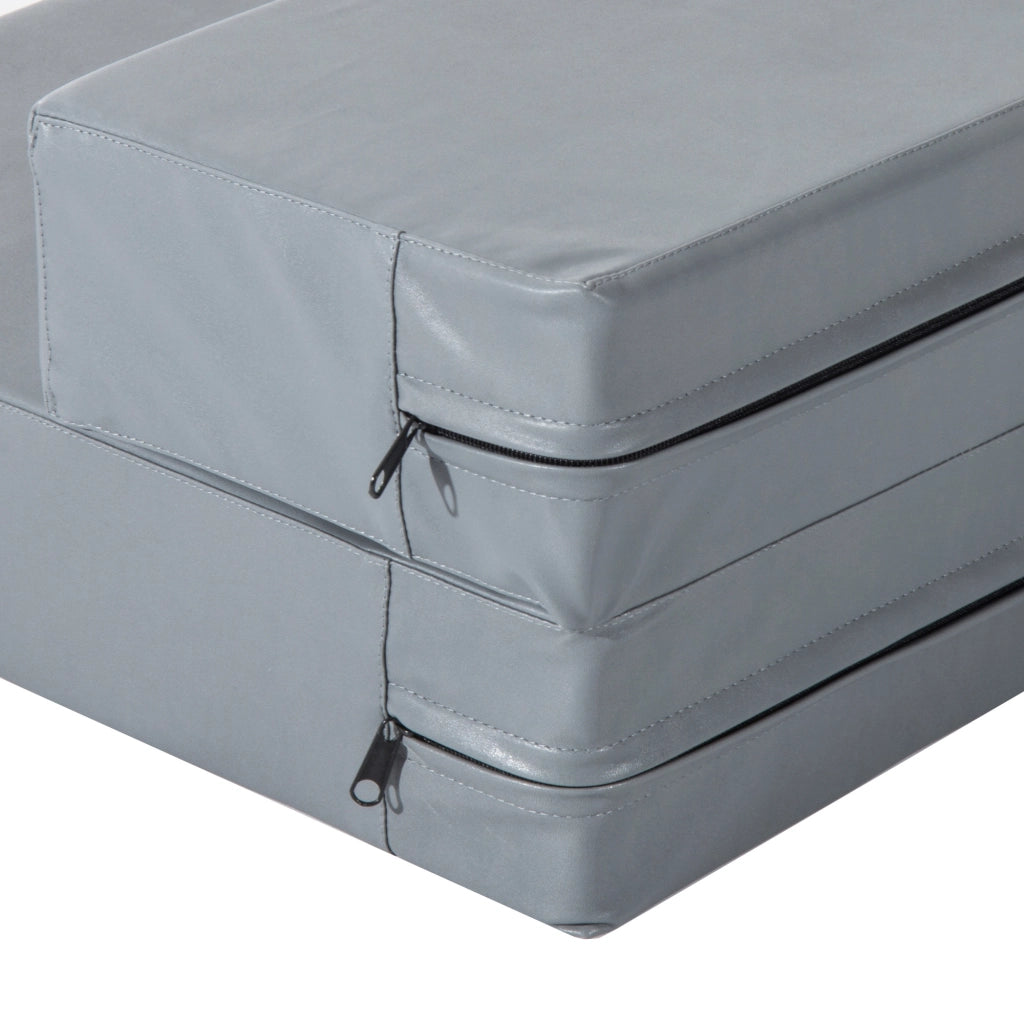 EasyComfort Scaletta per Cani Materassino 2 in 1 in PU e Gommapiuma 45x39x20cm Grigio