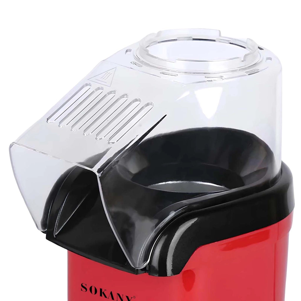 Macchina per Popcorn 1200W Preparazione e Cottura Rapida Nero / Rosso Sokany