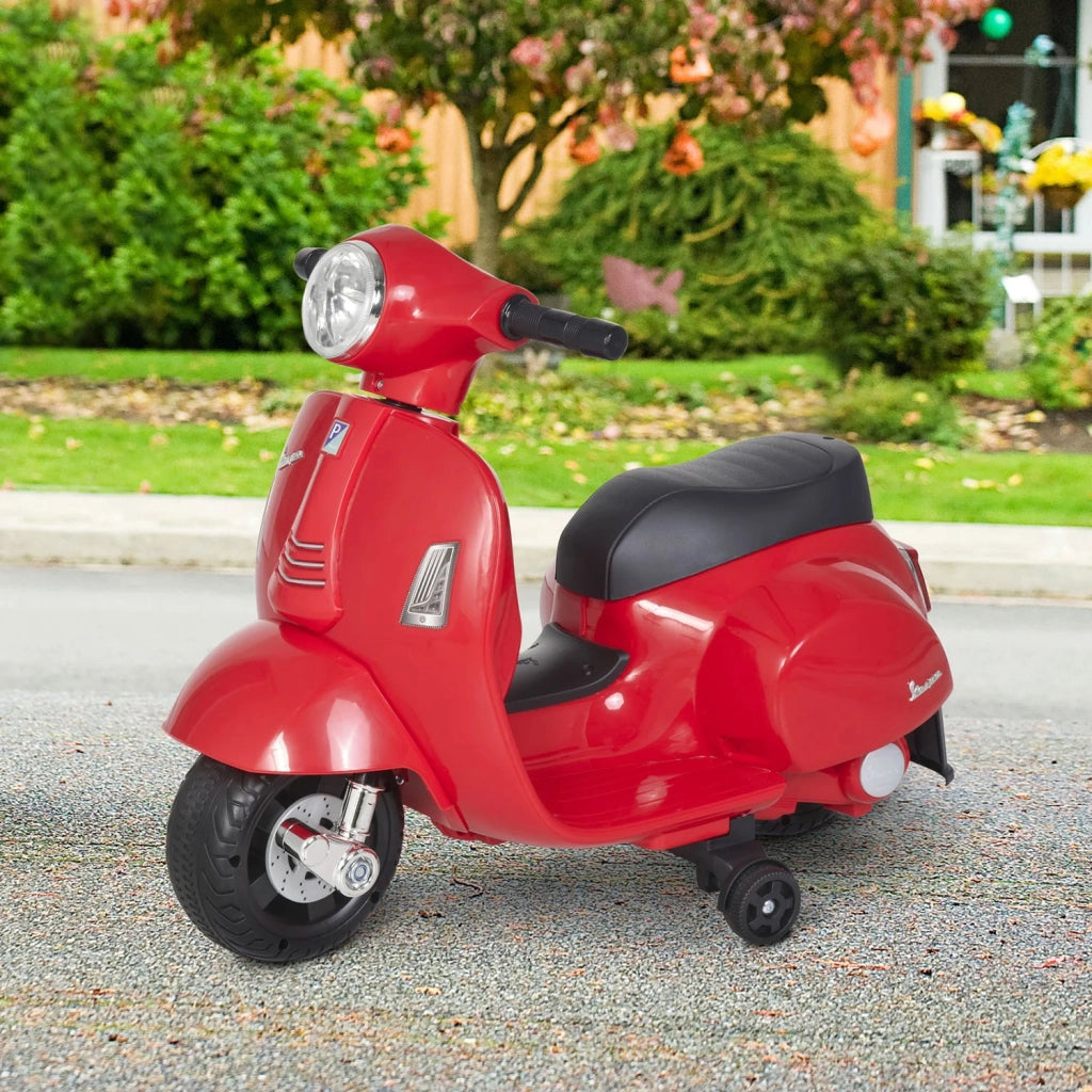 Scooter Elettrico per Bambini Licenza Ufficiale Piaggio Vespa Small 7,2V 2,5Ah Rosso