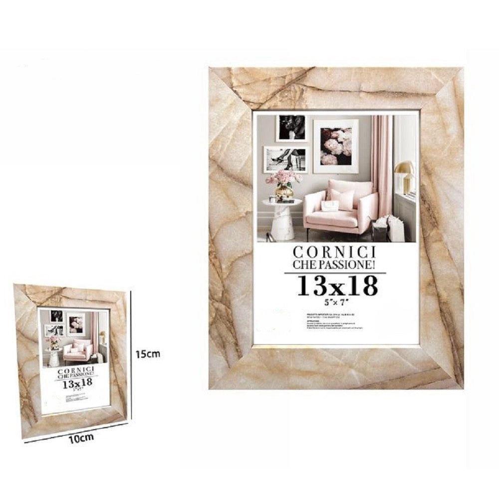 Trade Shop - Cornice Foto Portafoto Quadri Tele Poster 13 X 18 Cm Modello Effetto Marmo 71659 -
