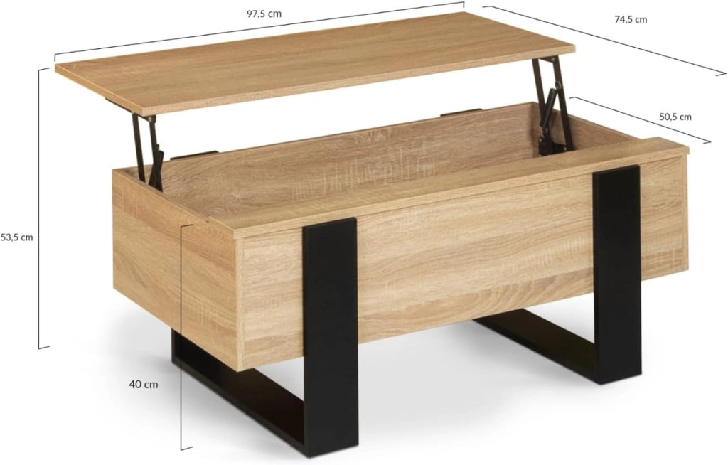 Tavolino PHOENIX in legno e nero