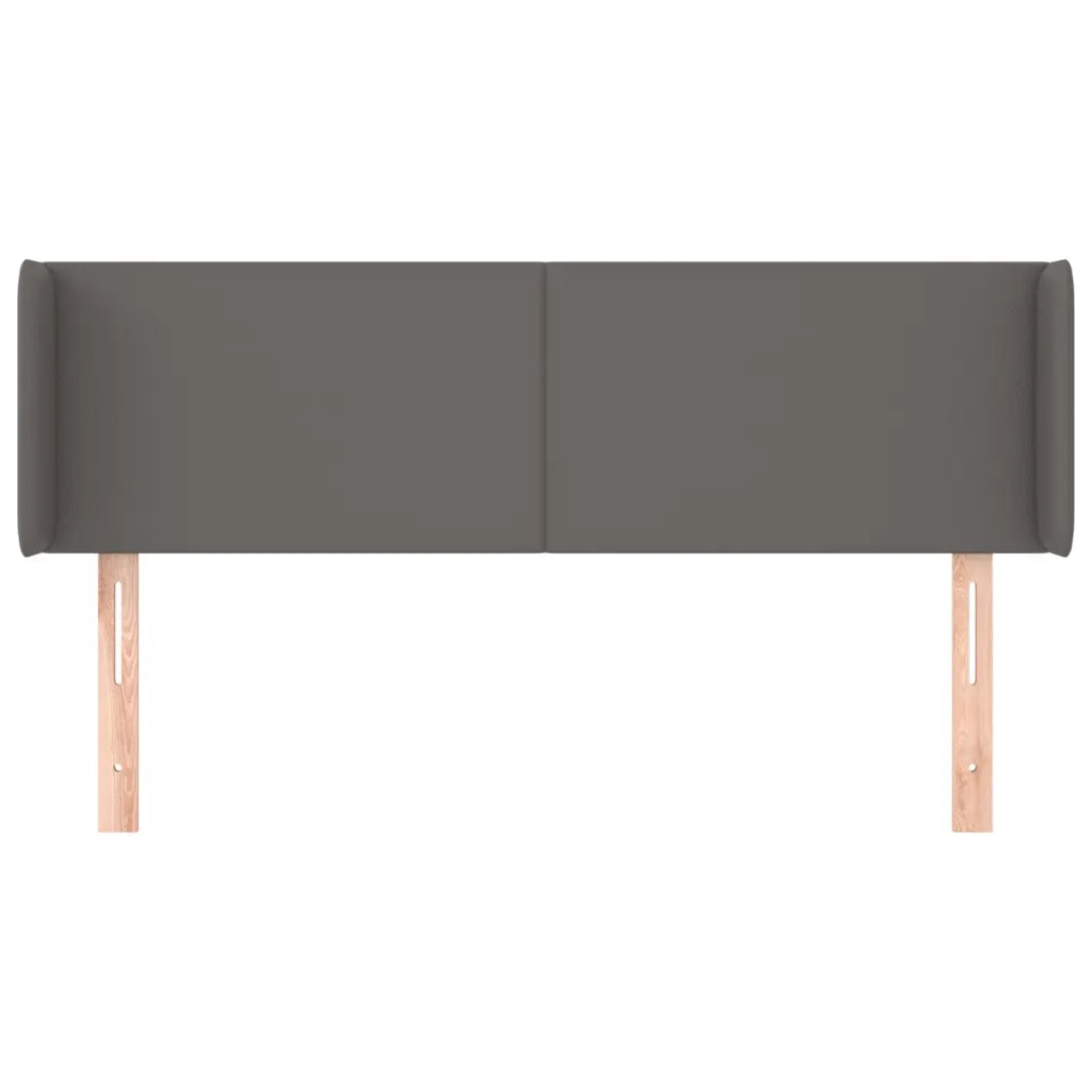 Testiera ad Orecchio Grigio 147x16x78/88 cm in Similpelle