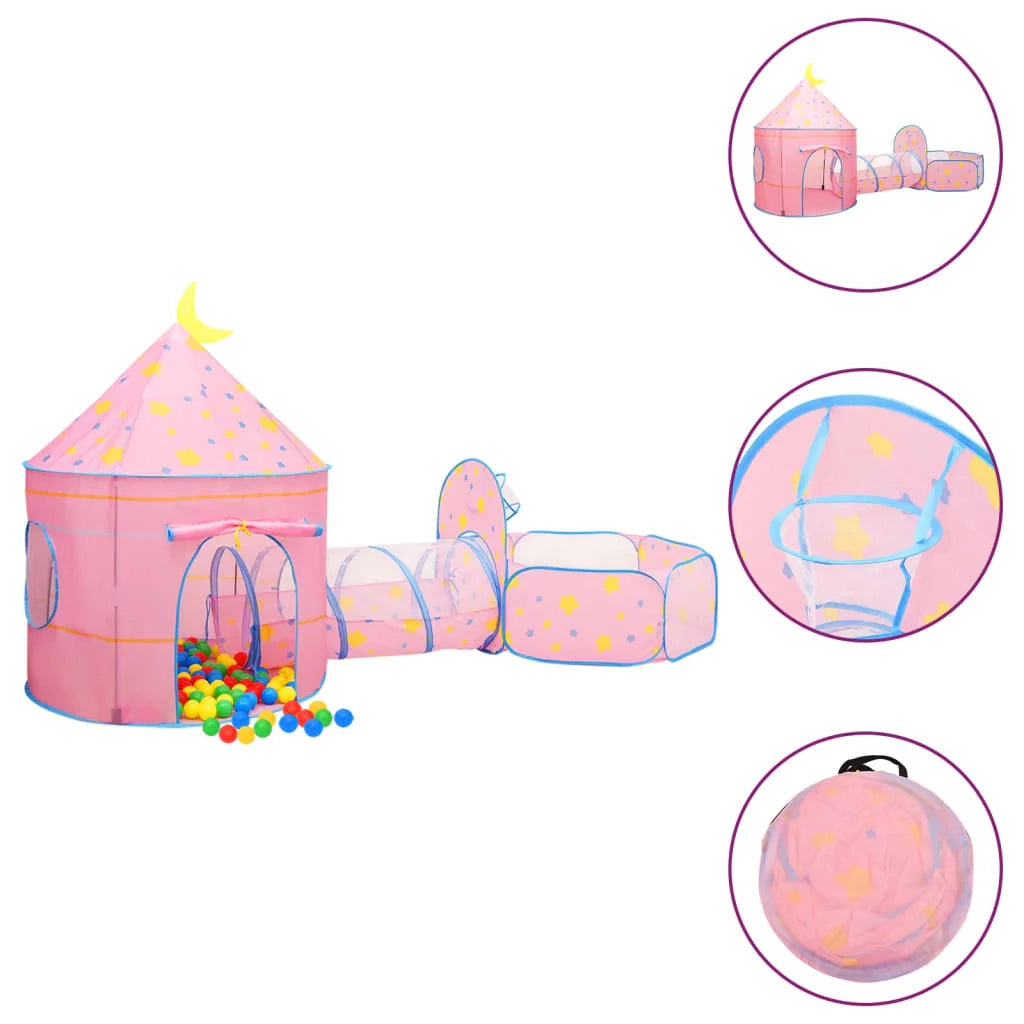 Tenda da gioco per bambini 301 x 120 x 128 cm rosa 02_0005130