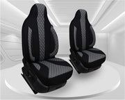 Set di protezione per sedili auto - Copertura sedili - Protezione interno - Realizzato su misura - Set da 2 - Nero grigio