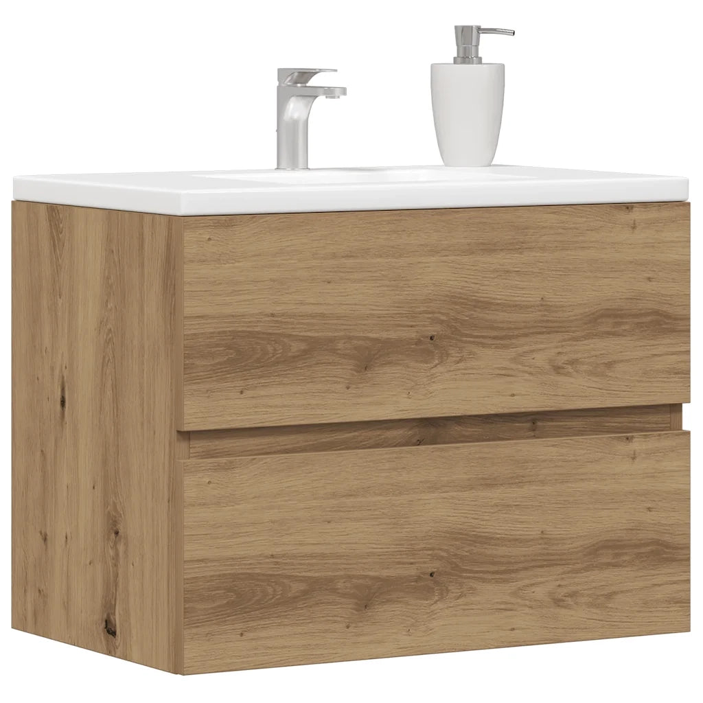 Mobiletto da Bagno Rovere Artigianale 60x38,5x45 cm Truciolato 856244