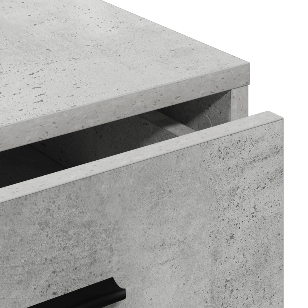 Sideboard Grigio Cemento 40x41x75 cm Legno Ingegnerizzato