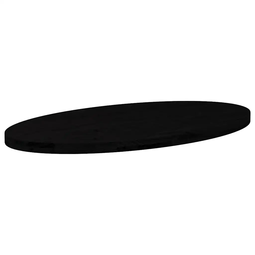 Piano Tavolo Marrone Scuro 100x50x4 cm in Rovere Massello Ovale 4009058