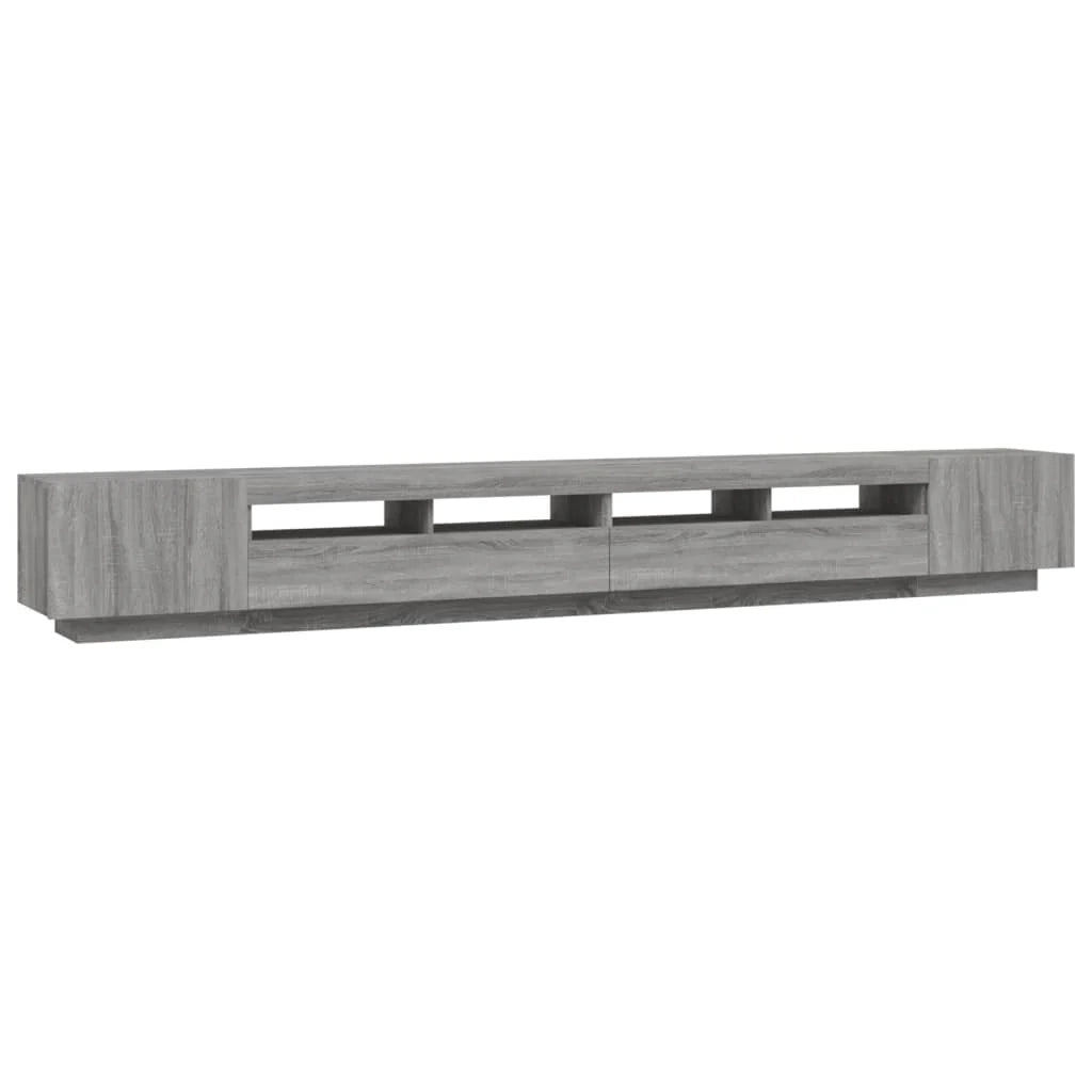 Set di mobili Sonoma Grey da 3 pezzi (armadio credenza TV) con luci a LED per soggiorno camera da letto e sala da pranzo 02_0025344