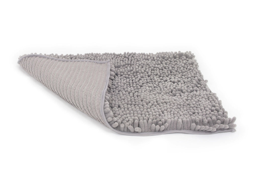 Tappeto Bagno Retro Gommato Antiscivolo Lavorazione Shaggy Modello Passatello - 60x120 - Grey