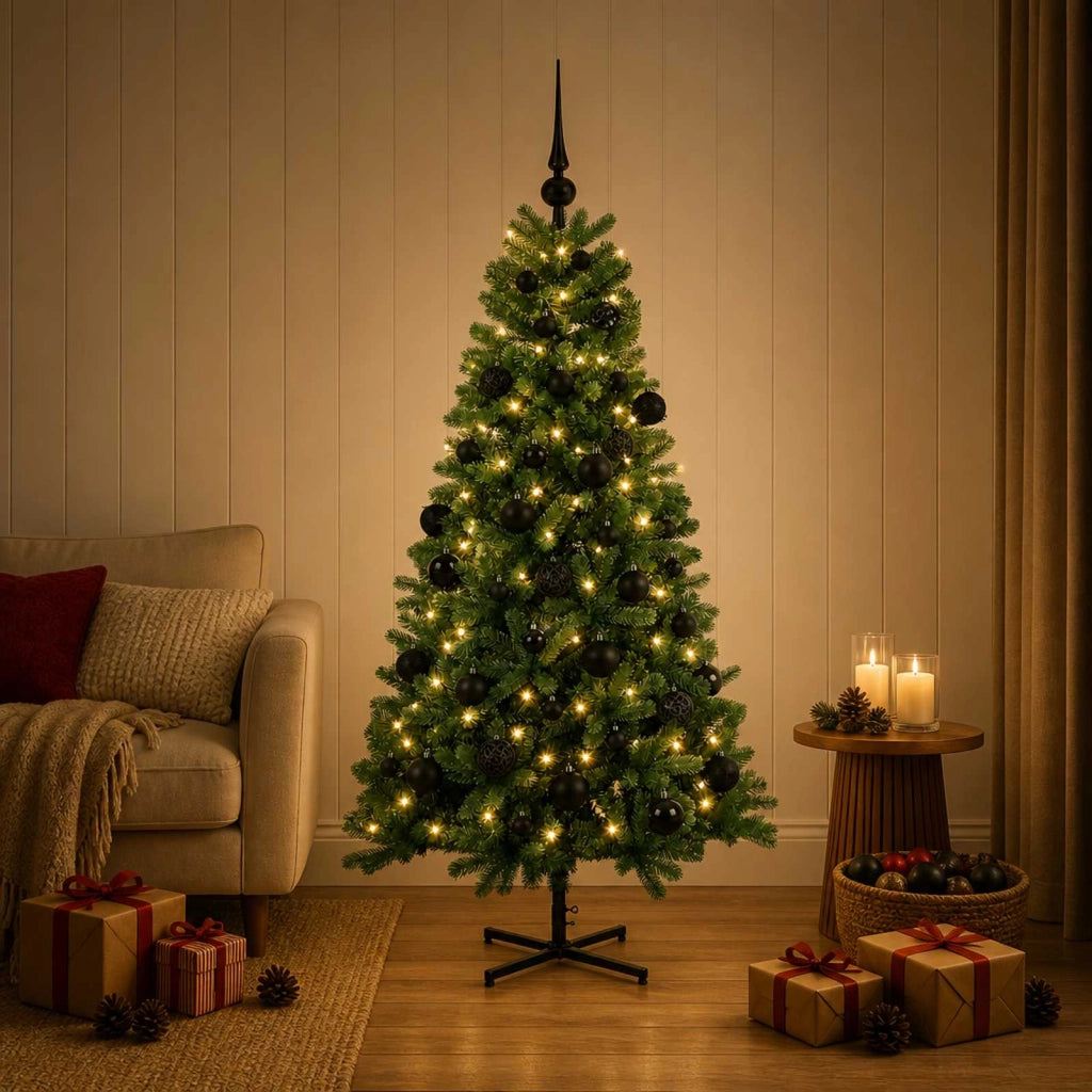 Albero di Natale artificiale con palline 120 cm 150 LED 3461410
