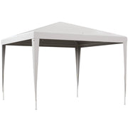 Gazebo da Giardino 293x293 cm Pieghevole e Portatile con Copertura Anti UV Bianco