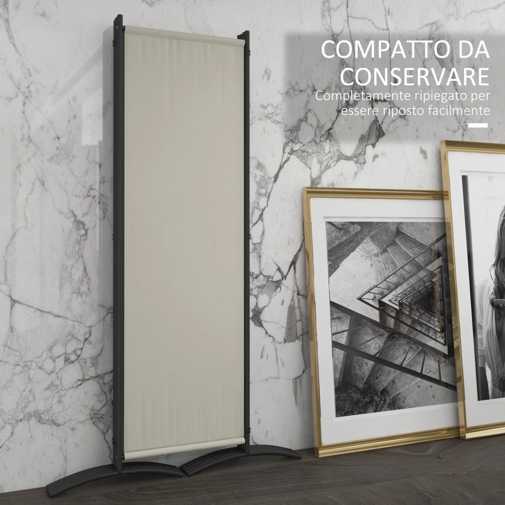 Paravento Pieghevole 4 Pannelli ¨C zephmum ¨C 221x50x172 cm Crema