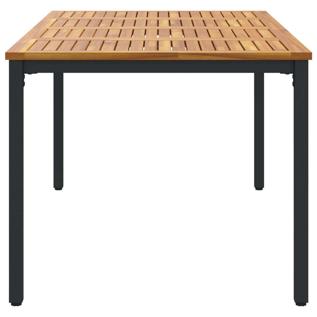 Tavolo da giardino  180x90x75 cm in legno massello di acacia e metallo
