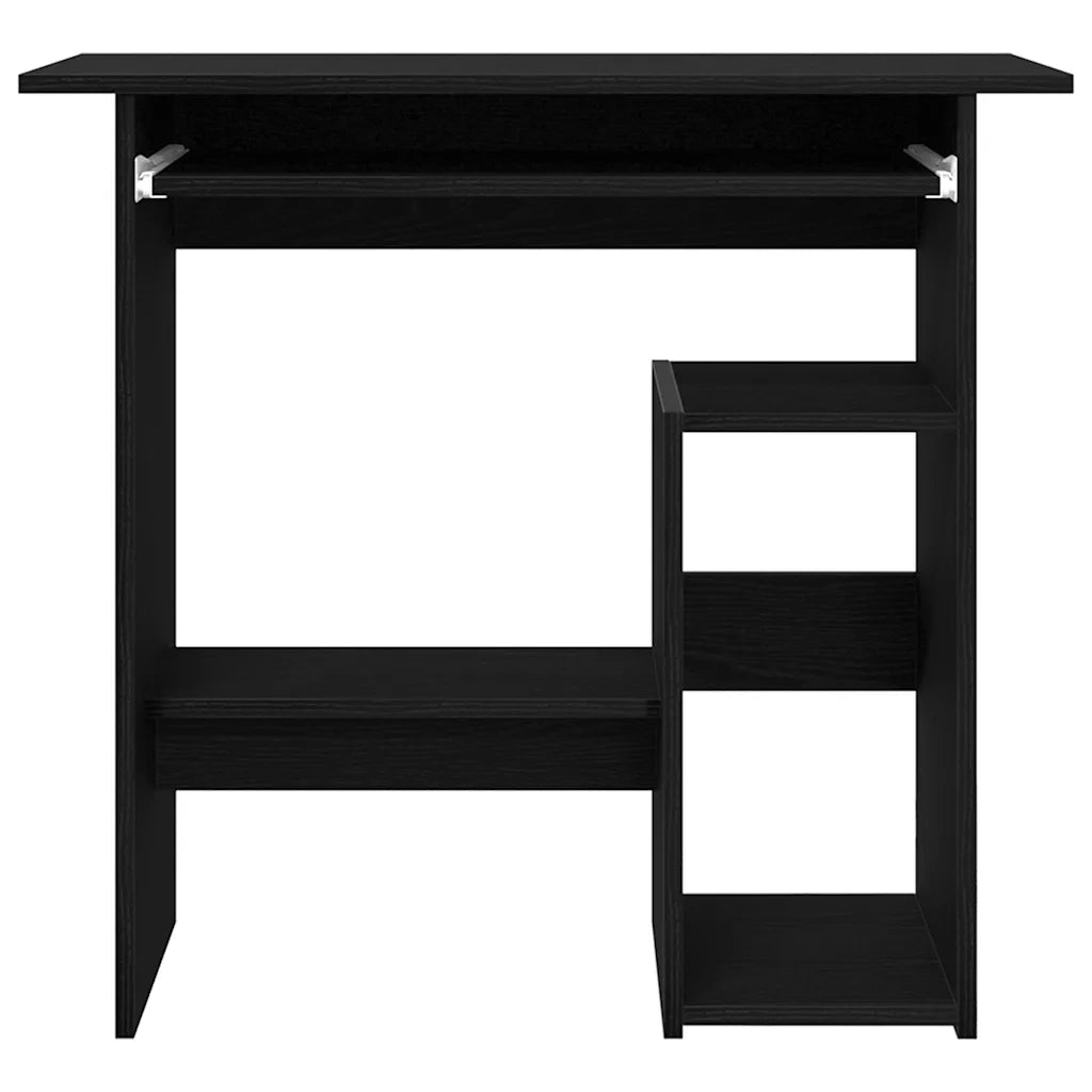 vidaXL Scrivania Rovere Nero 80x45x74 cm in Legno Multistrato