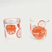 Trade Shop - Set 6 Bicchieri Arancione In Vetro Da Tavola Lavabili In Lavastoviglie -