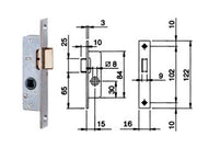 SERRATURA DA INFILARE PER MONTANTI SOLO SCROCCO 762  mm.15  frontale mm.20 (762002)    ISEO