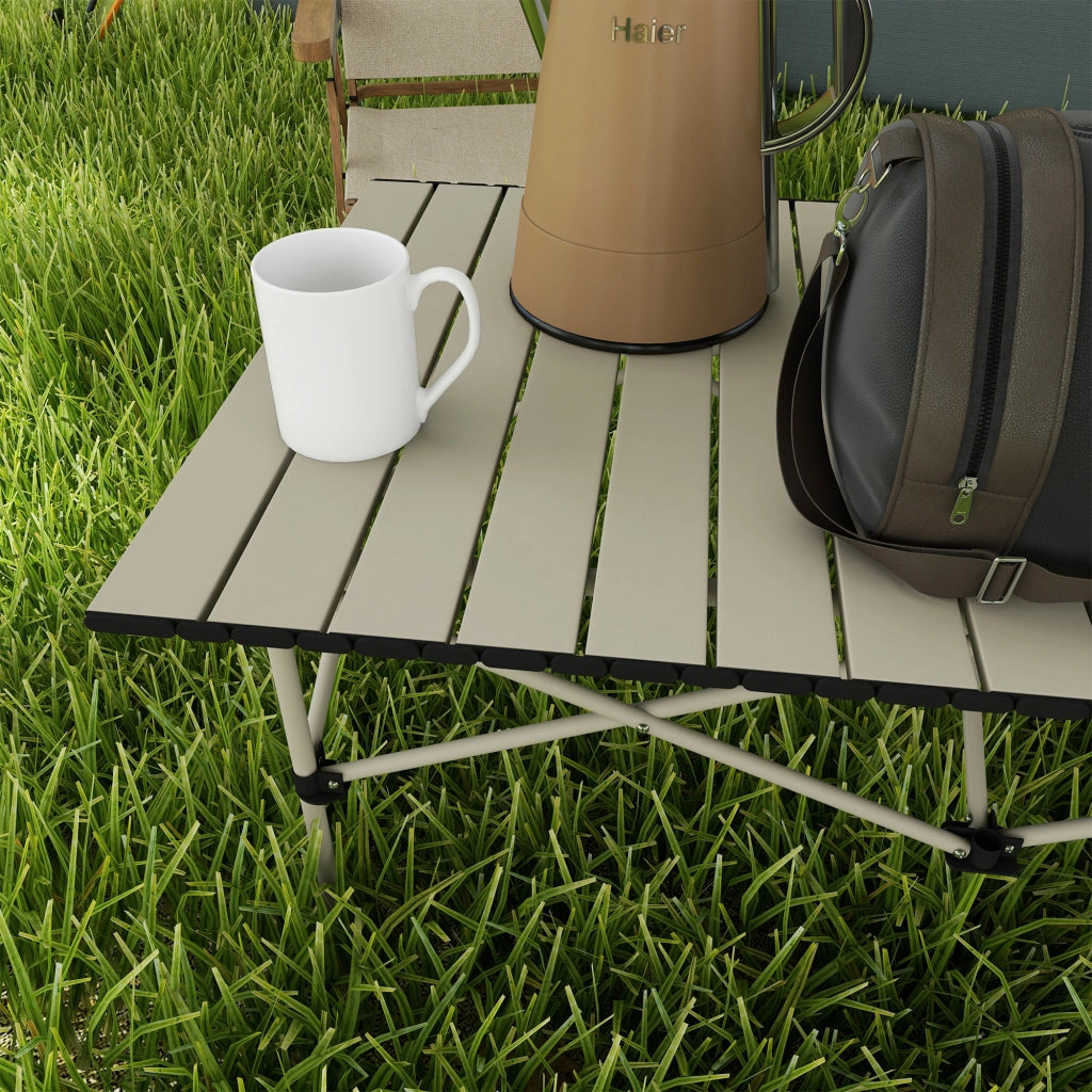 Tavolo da campeggio pieghevole ¨C zephmum ¨C Khaki 95x55 cm