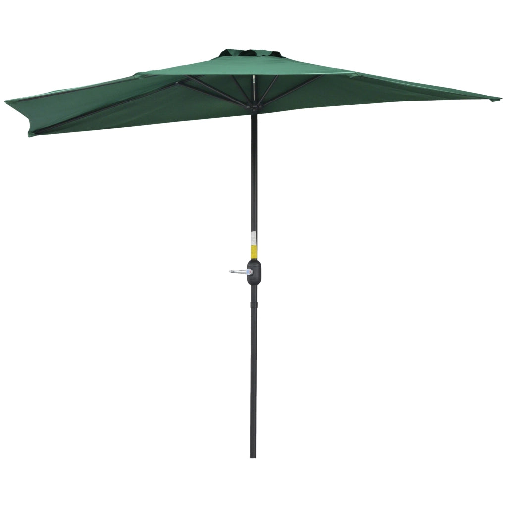 Ombrellone da Giardino Semicircolare ¨C zephmum ¨C Verde 269x138x236 cm