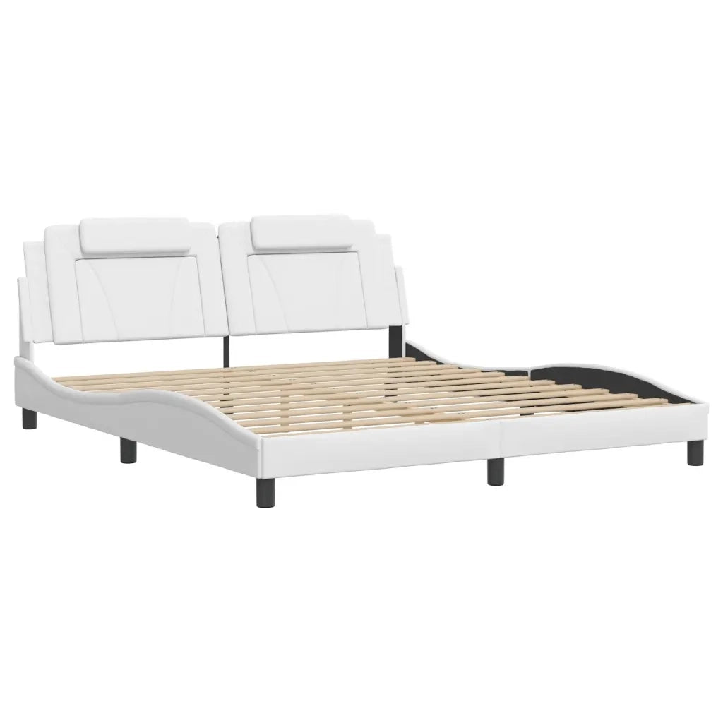 Giroletto Viana con LED senza Materasso Bianco 180x200 cm 3214037