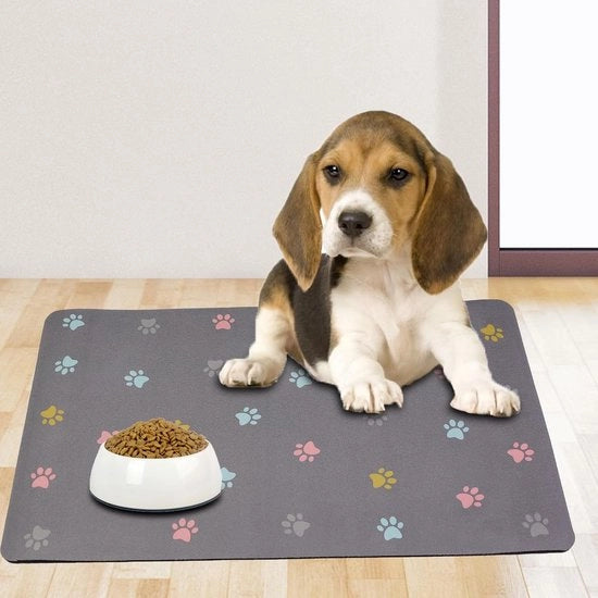 Mat di alimentazione per cani e gatti, 50 x 30 cm, mat di alimentazione per animali domestici, materiale siliconico, impermeabile e antiscivolo.