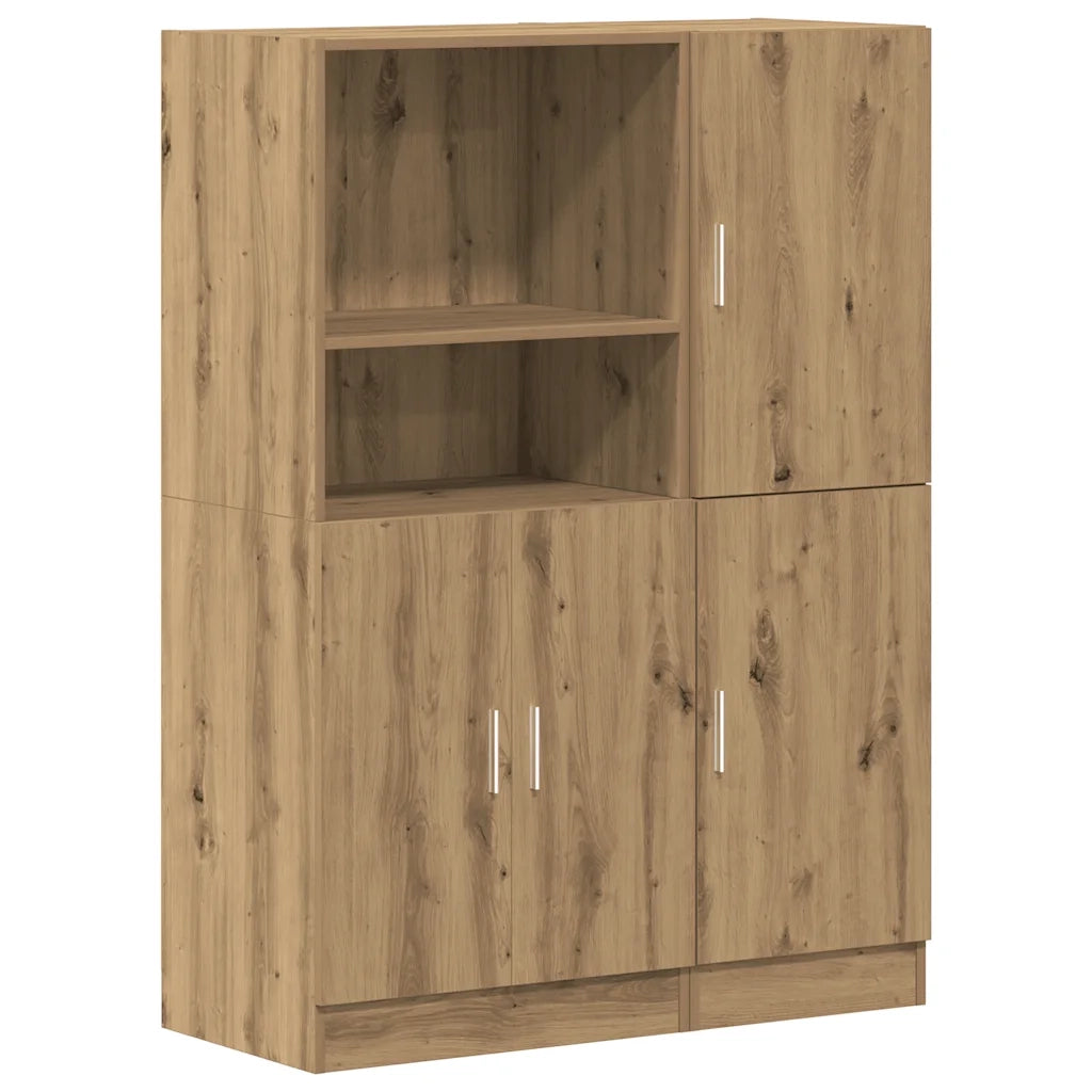 Set di Mobili da Cucina 2 pz-Armadietto Cucina Rovere Marrone in Truciolato