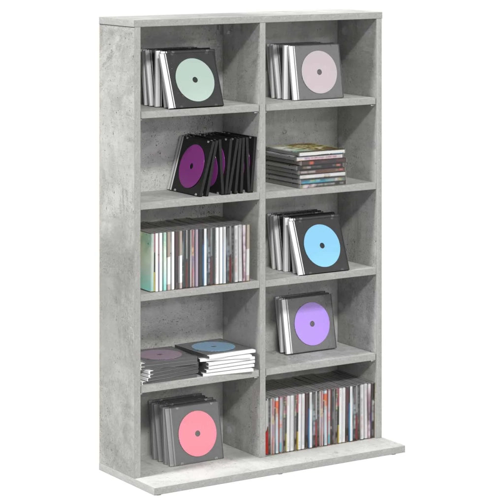 Mobile per CD Grigio Cemento 65 x 23,5 x 97,5 cm 8012680
