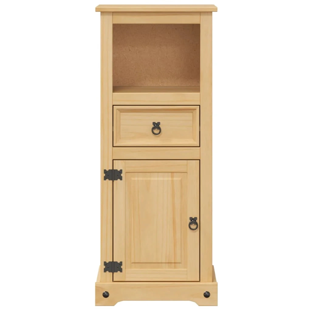 Mobiletto da bagno Corona contenitore efficiente 45 x 33 x 110 cm legno di pino massello finitura miele 02_0057602